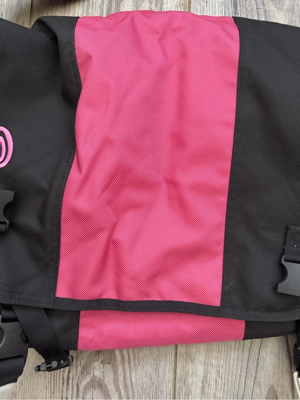 Timbuk2 Black and Pink Messenger Laptop Bag